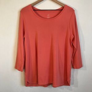 J. Jill Perfect Pima 3/4 Sleeve Tee